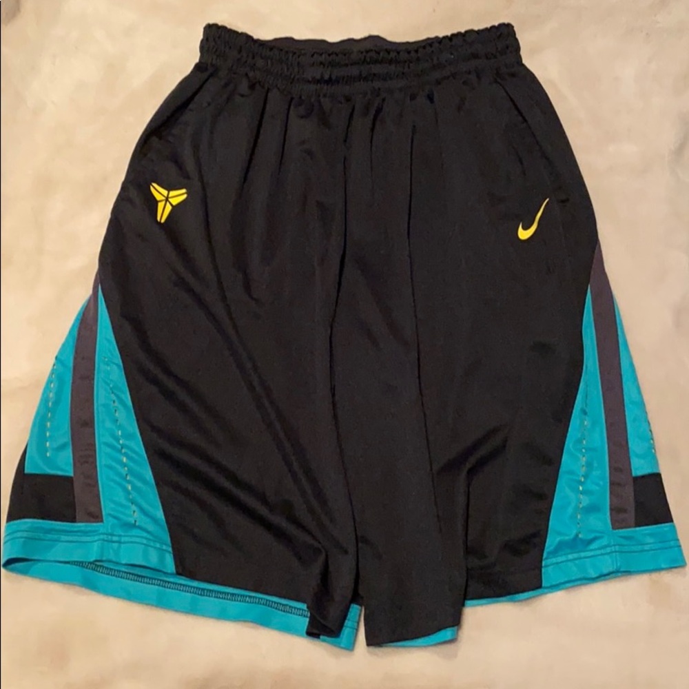 Nike Black and Teal Athletic Shorts